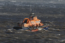 RNLI rescues 10 people after the mast broke off their racing yacht early this morning