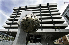 The old Central Bank roof is being altered - but in the 1980s they had to knock 30 feet off the top