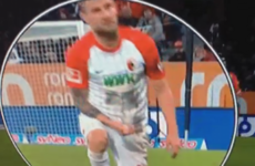 Bundesliga midfielder under investigation after making obscene gesture