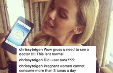 Chrissy Teigen left a sarcastic string of comments on Instagram taking the piss out of know-it-all mams