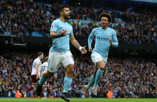 Sergio Aguero equals Man City all-time scoring record