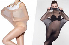 Wish is being criticised for using slim models to advertise plus-size tights in a ridiculous way