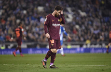 Missed Messi penalty proves costly as Barcelona's 29-game unbeaten run ends