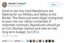 Trump calls for 'nuclear option' in bid to end government shutdown in US