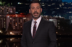 A tearful Jimmy Kimmel opened his show with a heartfelt plea for stricter gun control in the US