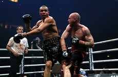 George Groves suffers suspected dislocated shoulder but successfully defends title against Chris Eubank Jr