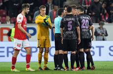 Unbelievable scenes in the Bundesliga as team recalled from dressing room after belated penalty award