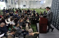 Tebow the Jet: Celebrity backup touches down in New York and meets media