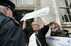 In protest: Anglo Not Our Debt and Donegal Action Against Austerity take to Dublin streets