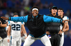 Cam Newton had a tense pre-match reunion with former team-mate who criticised him