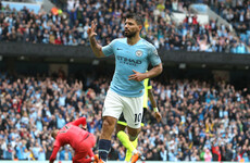 Aguero nets 13th Man City hat-trick as champions smash six past dismal Huddersfield