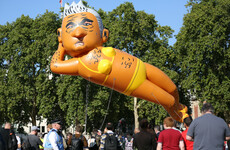 Giant balloon of London mayor in bikini flies over London 'in retaliation' to 'Trump Baby'