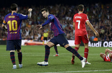 Pique rescues 10-man Barca as Messi breaks another La Liga record
