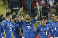 Last-gasp goal saves Italy, gives Mancini first competitive win