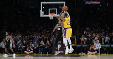 LeBron delivers with last-gasp three-pointer, but then misses two free throws as Lakers lose again