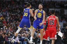 Thompson overhauls Curry's record with 14 3-pointers as Warriors blow away Bulls