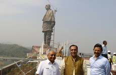 The world's largest statue - twice the size of the Statue of Liberty - unveiled amid protests in India