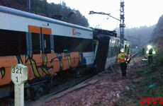 One killed and 44 injured as landslide causes commuter train to derail outside Barcelona