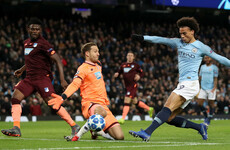 Sane double helps Man City come from behind to secure Champions League group top spot
