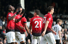 Pogba scores twice as Man United ease past Fulham to move into fourth place