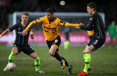 Carlow's Padraig Amond scores against Man City but Newport suffer FA Cup exit
