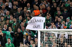 Tennis balls rain down on the Aviva Stadium in anti-FAI protest