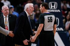 Nuggets rout Spurs as 'Pop' is tossed, Rockets thump Clippers