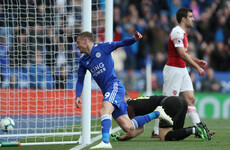 Vardy double deals Arsenal's Champions League hopes another blow