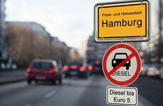 Car left teetering on edge of upper floor of Hamburg shopping centre following crash