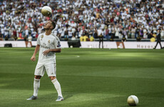 Hazard unveiled to 50,000 Real Madrid fans at Santiago Bernabeu