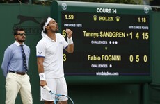 Fognini could be fined over 'bomb' outburst during Wimbledon defeat