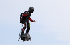 Daredevil inventor crashes into sea while attempting to fly across the Channel on a 'flyboard'