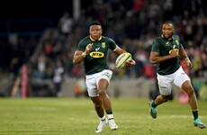 Springbok winger Dyantyi tests positive for banned substance