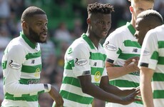 Bayo scores twice as Celtic keep pace with Rangers at top of Scottish Premiership