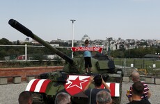 Red Star Belgrade spark controversy by parking tank outside their stadium