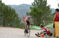 20-year-old Slovenian wins dramatic stage as Quintana takes overall Vuelta lead