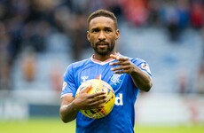 36-year-old Jermain Defoe's hat-trick sends Rangers to top of Scottish Premiership