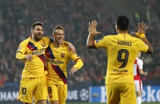 Messi creates history with goal that helps Barcelona edge Slavia Prague