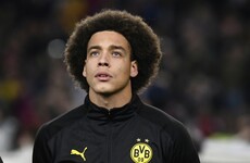 Dortmund's Witsel out for rest of the year after suffering freak injury at home