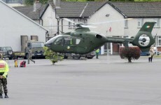 Air Ambulance in emergency landing at Borrisoleigh