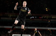 More pressure on Arsenal as they're thumped by De Bruyne-inspired Man City