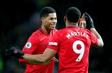 Rashford-inspired Man United ease past Norwich as Ireland's Idah features