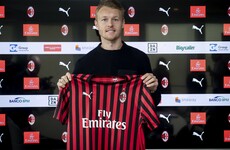 Denmark skipper joins AC Milan for remainder of the season