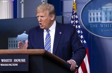 Reporter asks Trump if now is time for self congratulations. He responds: 'You don't have brains you were born with'