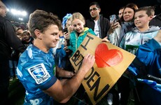 Blues introduce Barrett to 43,000 crowd with impressive Super Rugby win