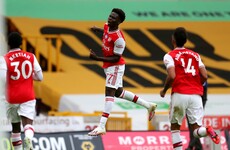 Arsenal stay in European race as Saka's first Premier League goal helps them past Wolves