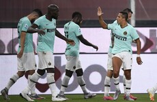 Lukaku goals in either half help Inter Milan up to second behind nine-in-a-row chasers Juventus