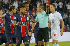 Neymar among five players sent off as PSG/Marseille ends in all-out brawl