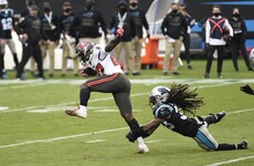 Jones runs in 98-yard touchdown as Brady's Bucs bounce back against Panthers