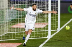 Benzema stars again as Real Madrid move level on points with city rivals